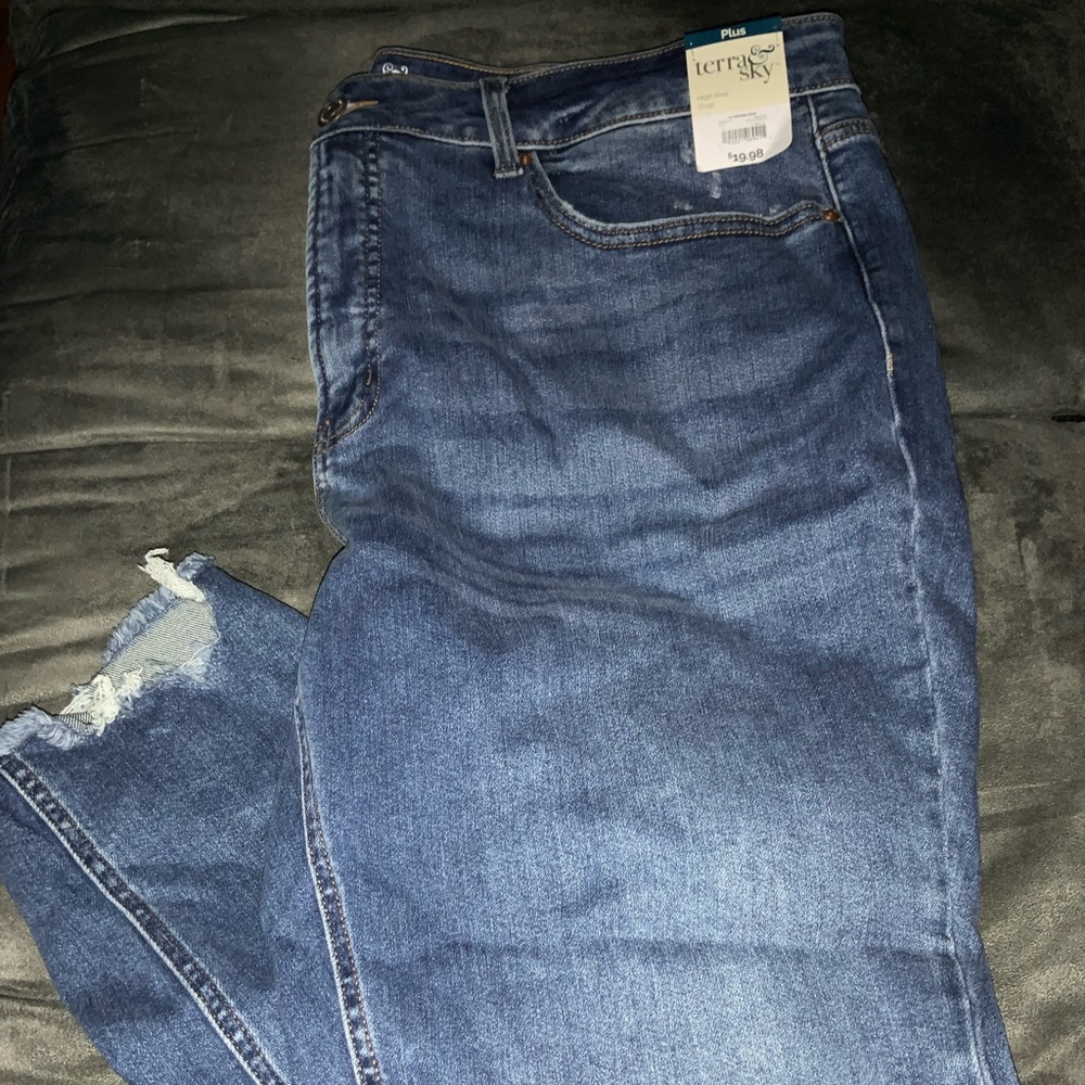 Terra & Sky stretch Distressed Jeans